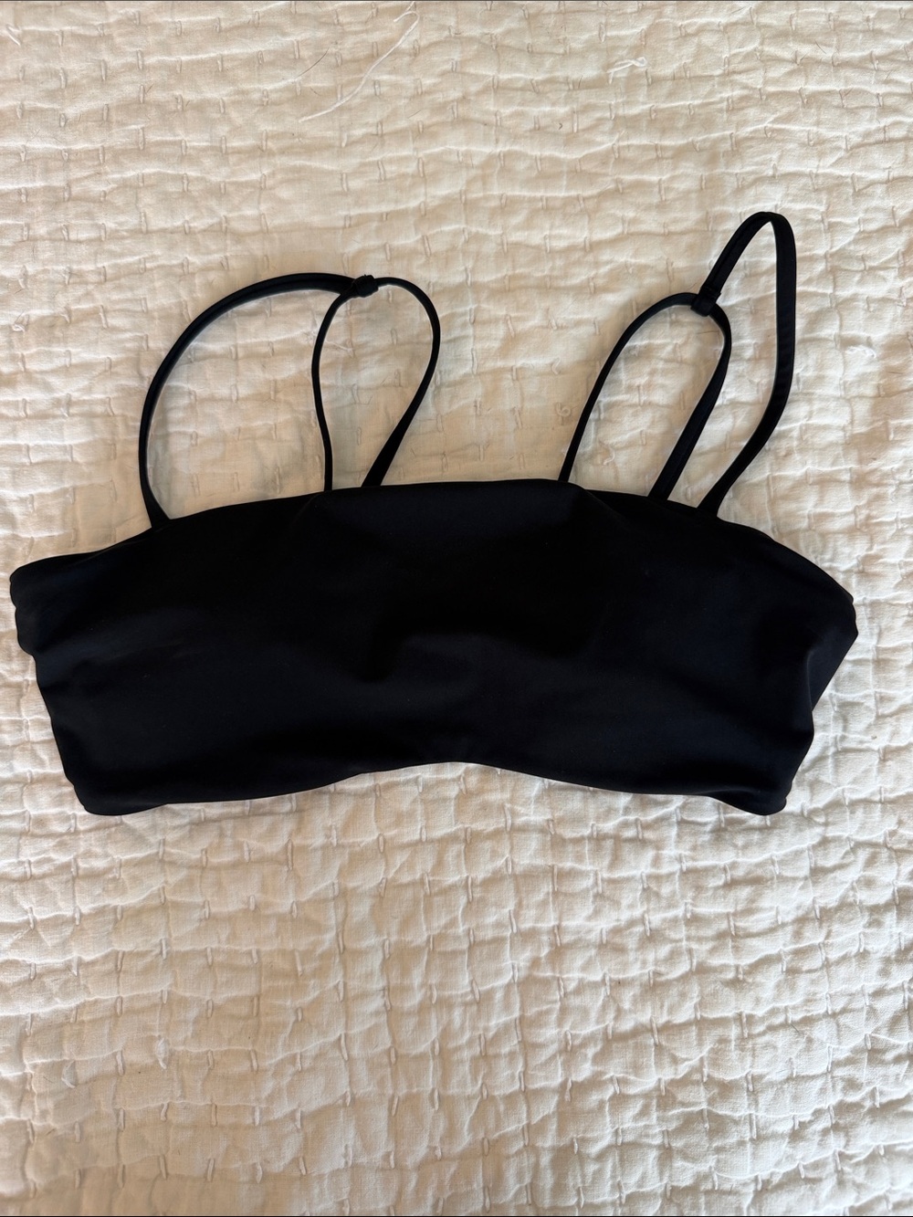 Vuori Black Spaghetti Strap Suimsuit Top